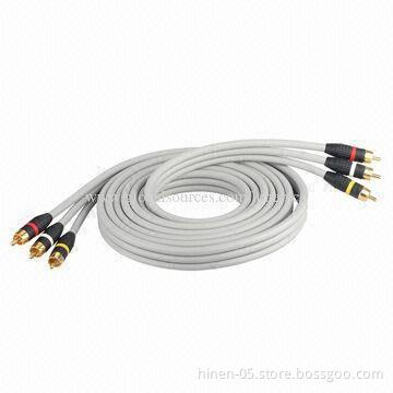 RCA*3 to RCA*3 RGB Cable with 75Ω Impedance, Suitable for All RGB Component Video Devices